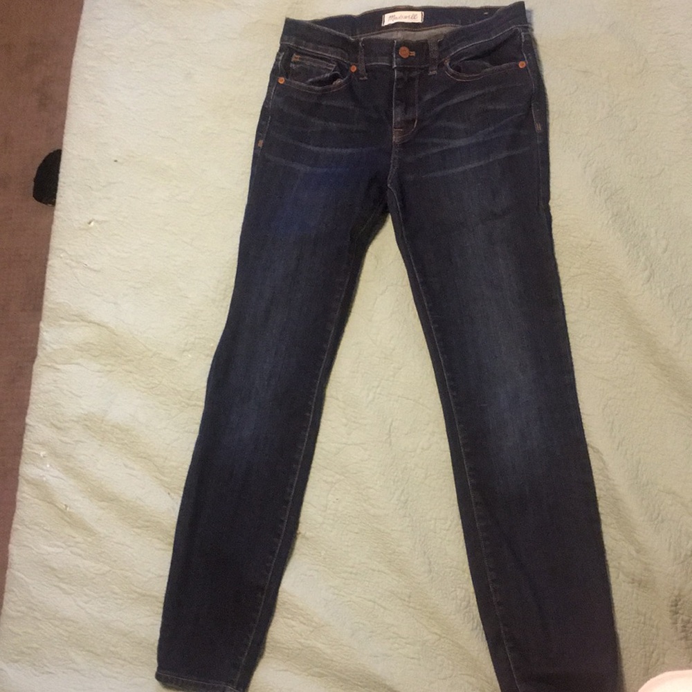 Madewell dark wash skinny jeans